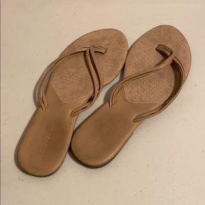 Tan Double Strap Sandals